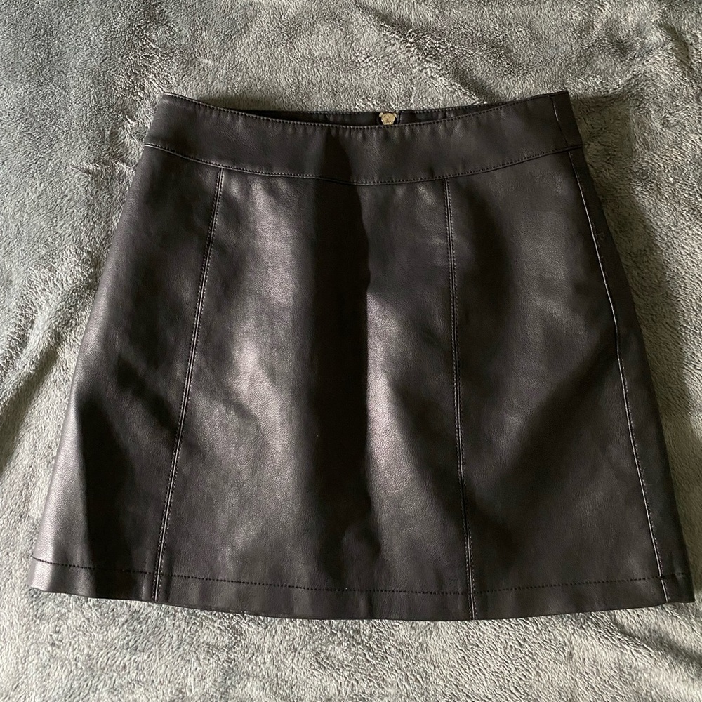 Faux leather skirt